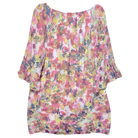 Zac & Rachel 1X Bell Sleeve On or Off Shoulder Floral Dress Fully Lined 13033 - Picture 2 of 9